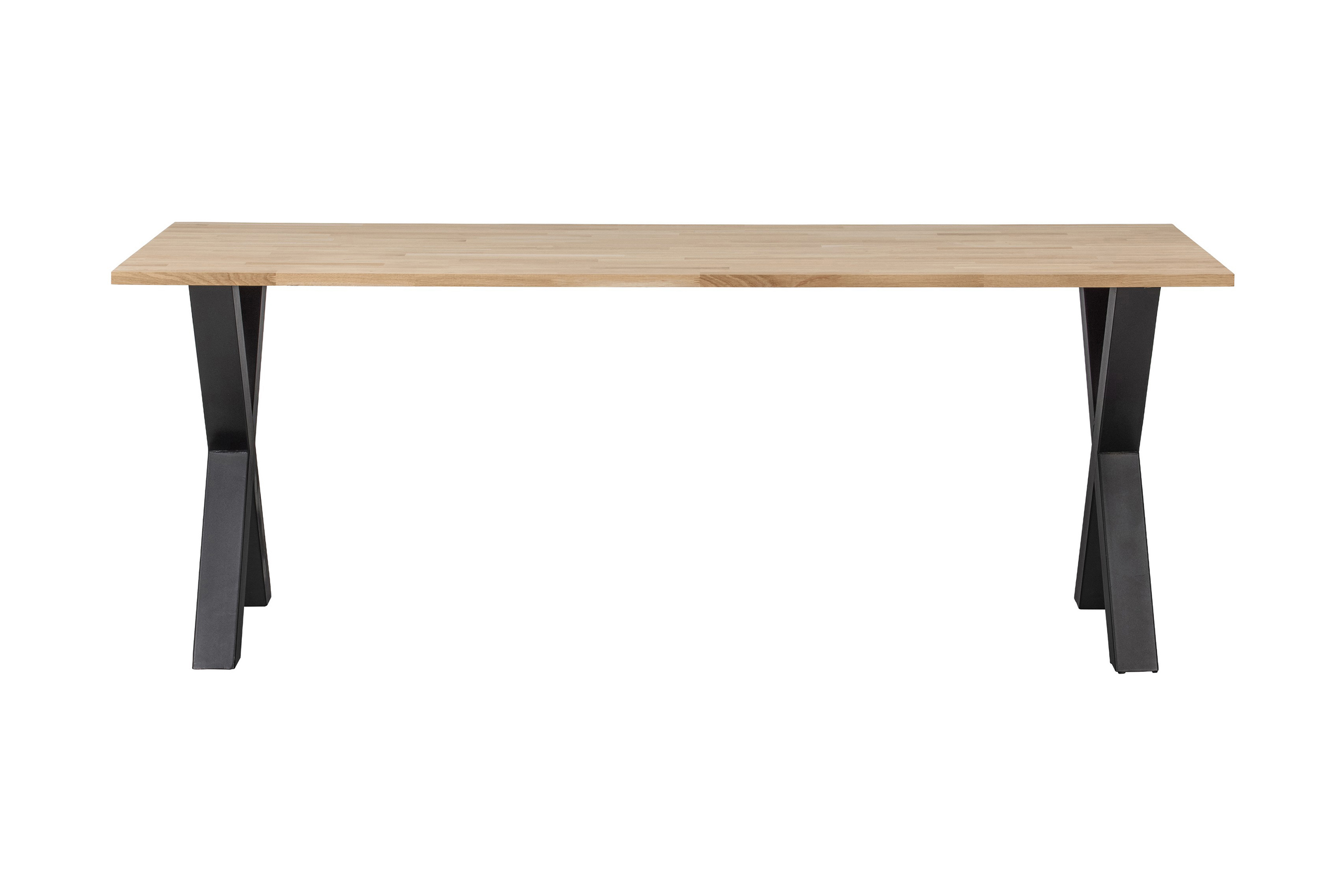 Ruokapöytä Tuor X-jalka 200 cm - Tammi/Musta