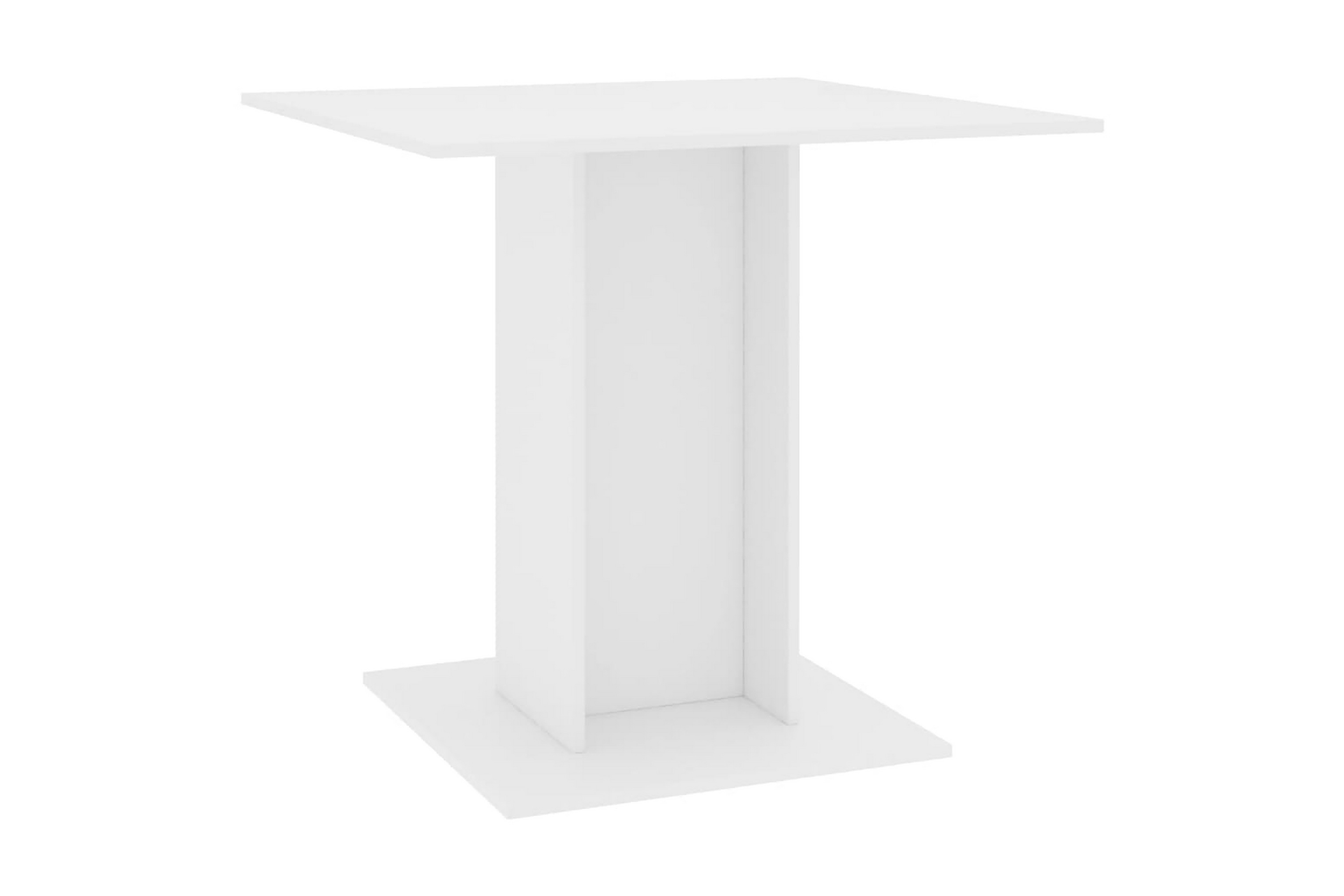 Ruokapöytä valkoinen 80x80x75 cm lastulevy - Valkoinen