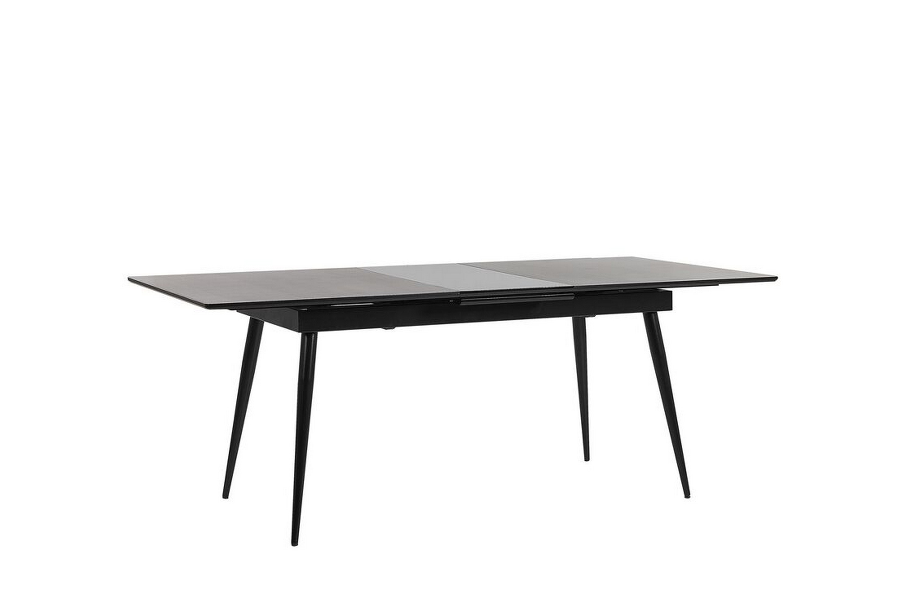 Ruokapöytä Peverel 200 cm kokoontaitettava - Musta