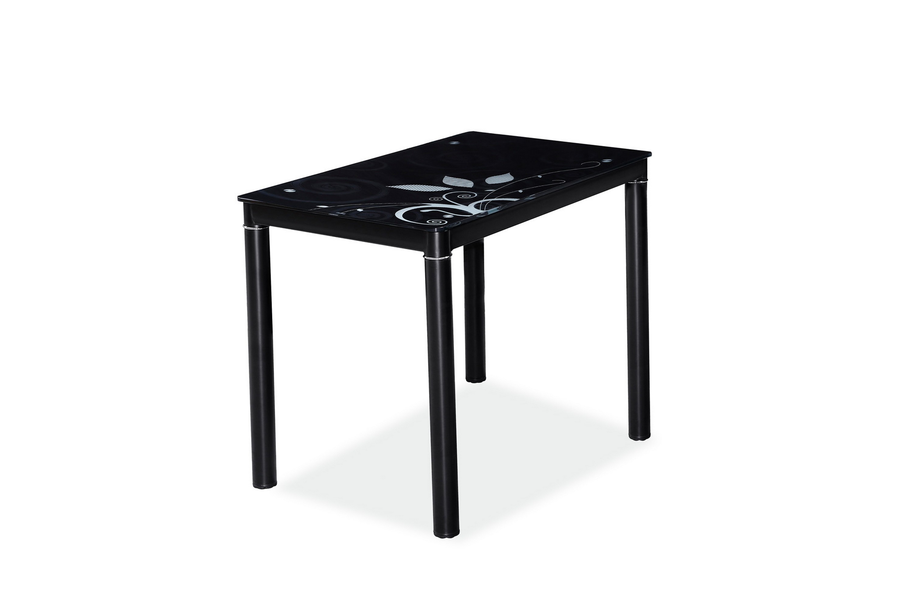 Ruokapöytä Alatao 100 cm - Lasi/Musta