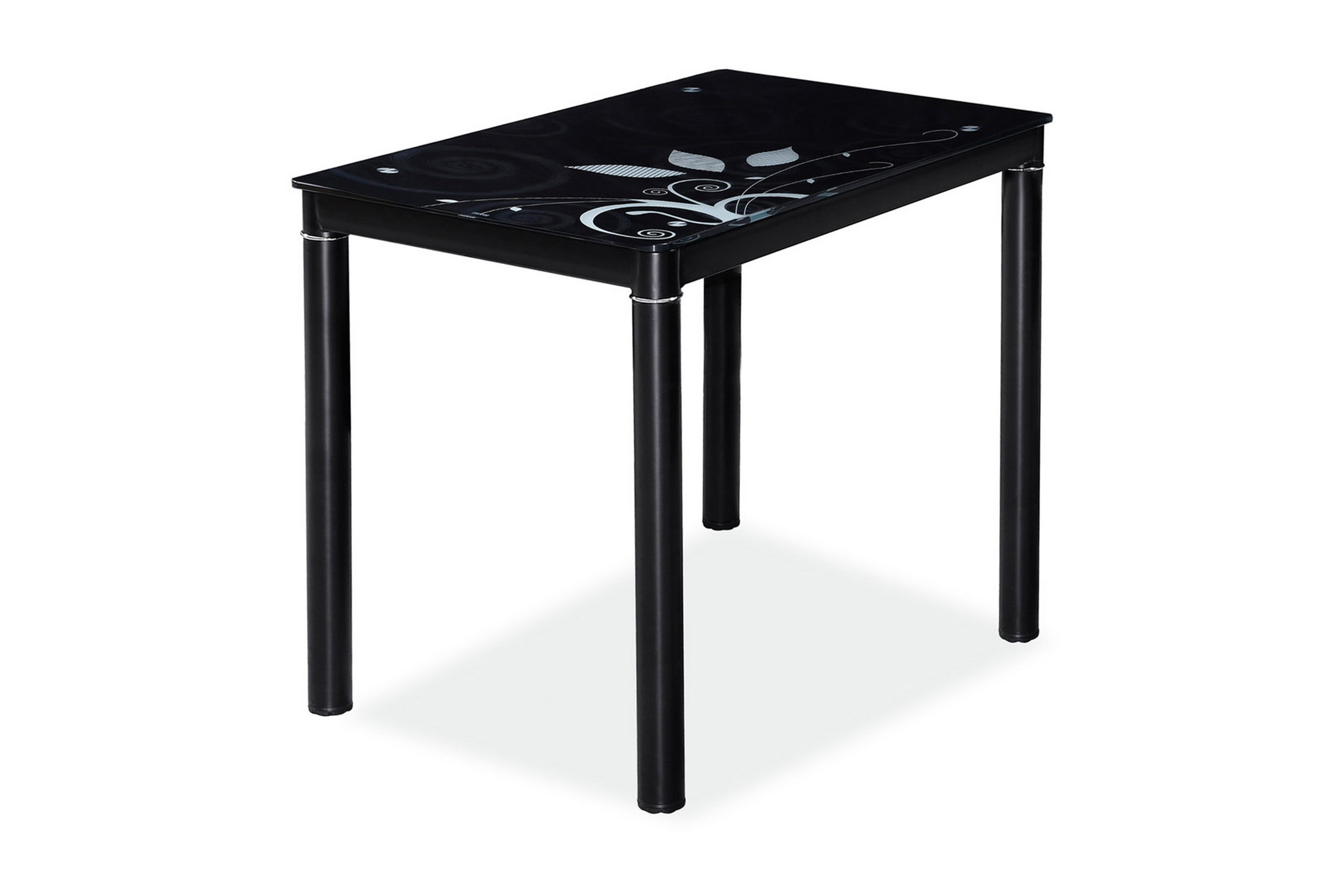 Ruokapöytä Alatao 80 cm - Lasi/Musta