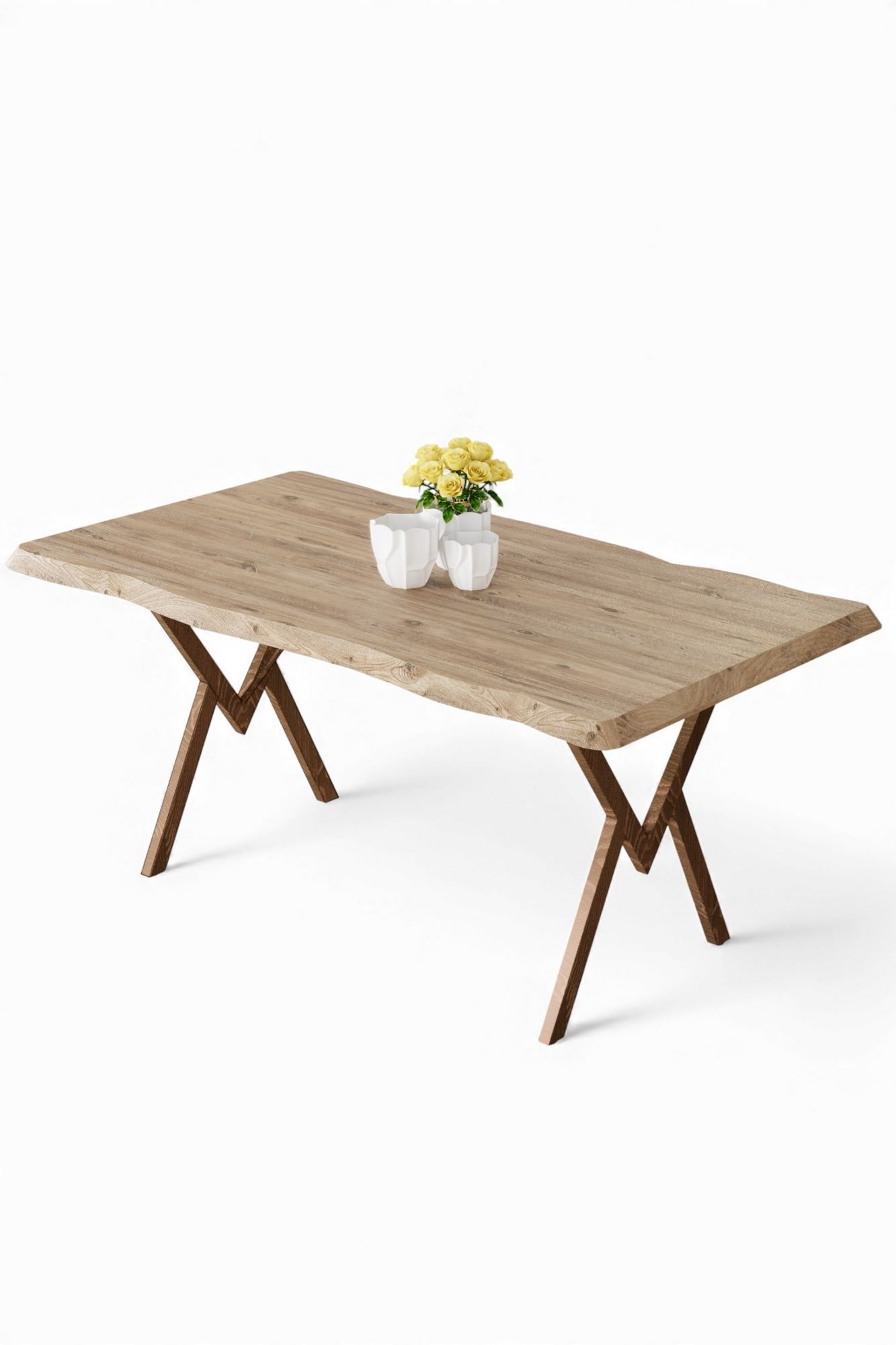 Ruokapöytä Hanah Home Akort (130 x 73 x 80 cm) Atlantin mänty ruskea -