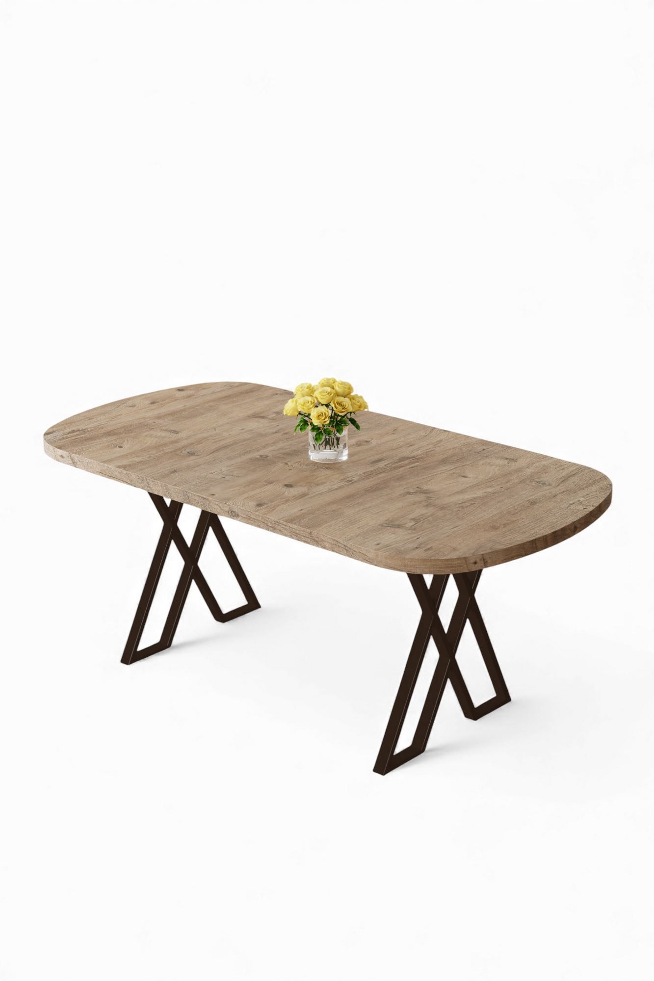 Ruokapöytä Hanah Home Kaye (168 x 76 x 90 cm) Atlantin mänty ruskea -
