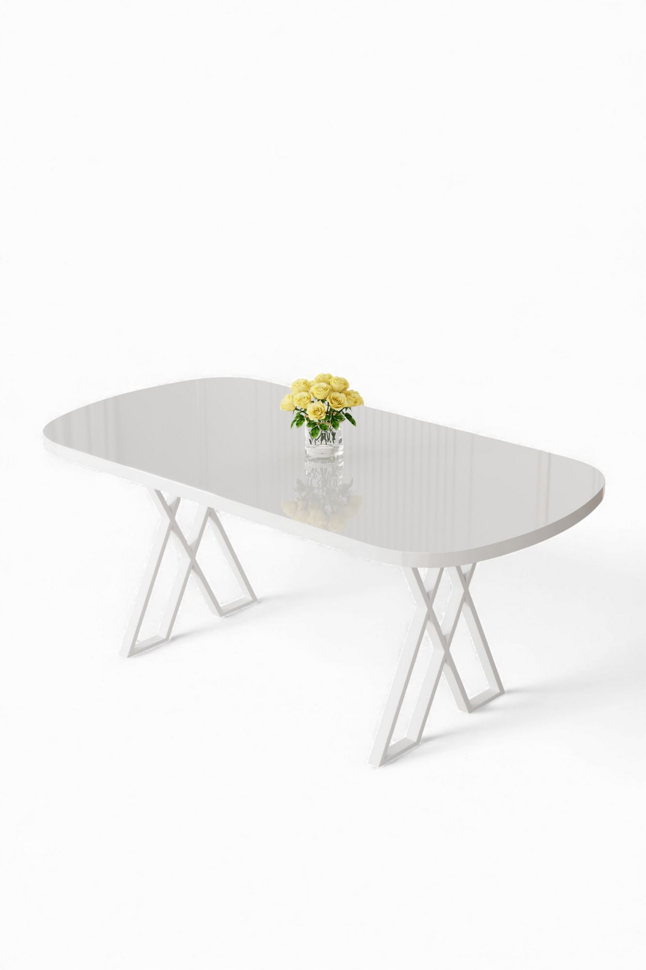 Ruokapöytä Hanah Home Kaye (168 x 76 x 90 cm) Valkoinen -