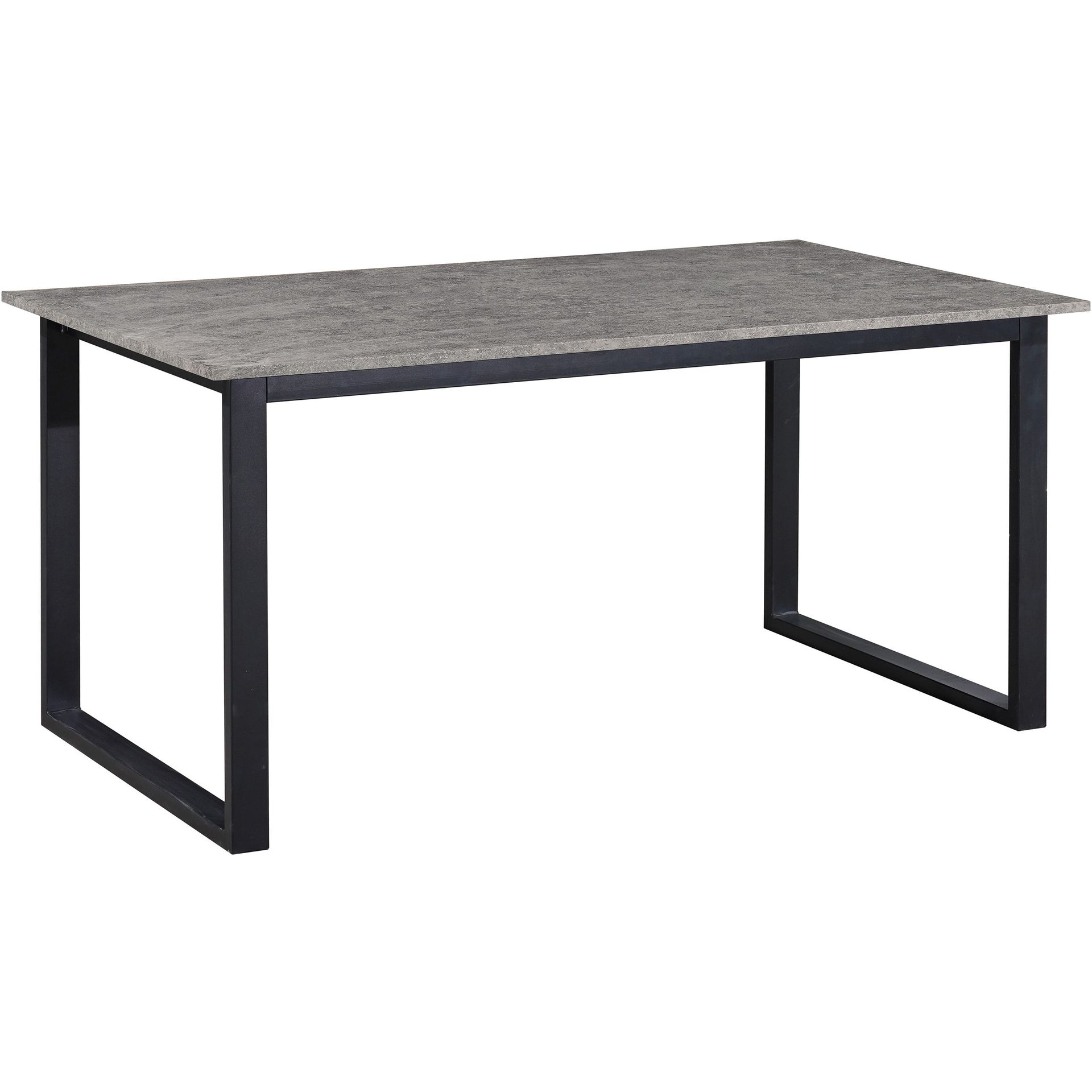 Ruokapöytä Loft24 Luton Betoni 160 × 90 cm - Betoninharmaa ja musta