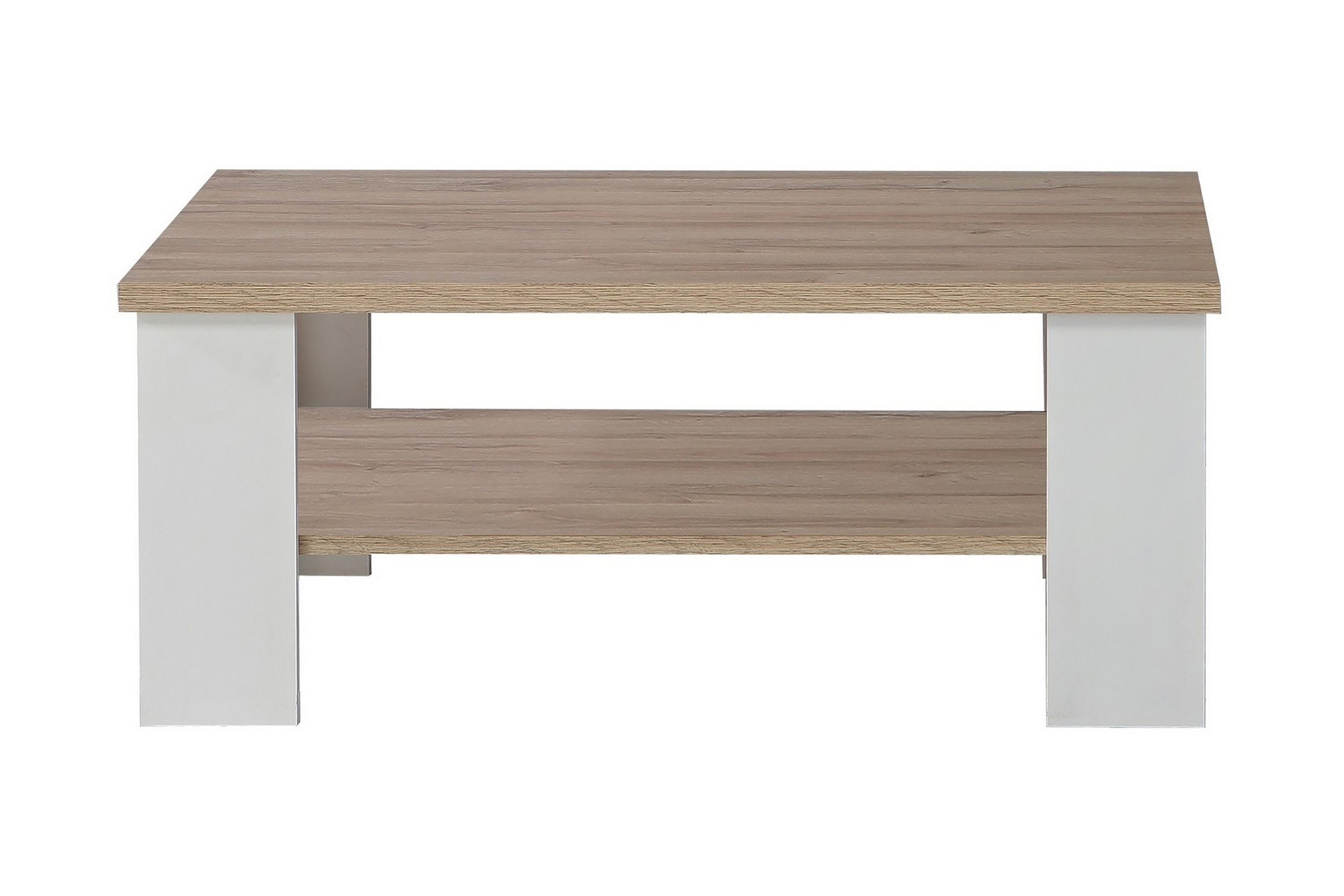 Jatkettava pöytä Luxted 107 cm - Valkoinen/Ruskea