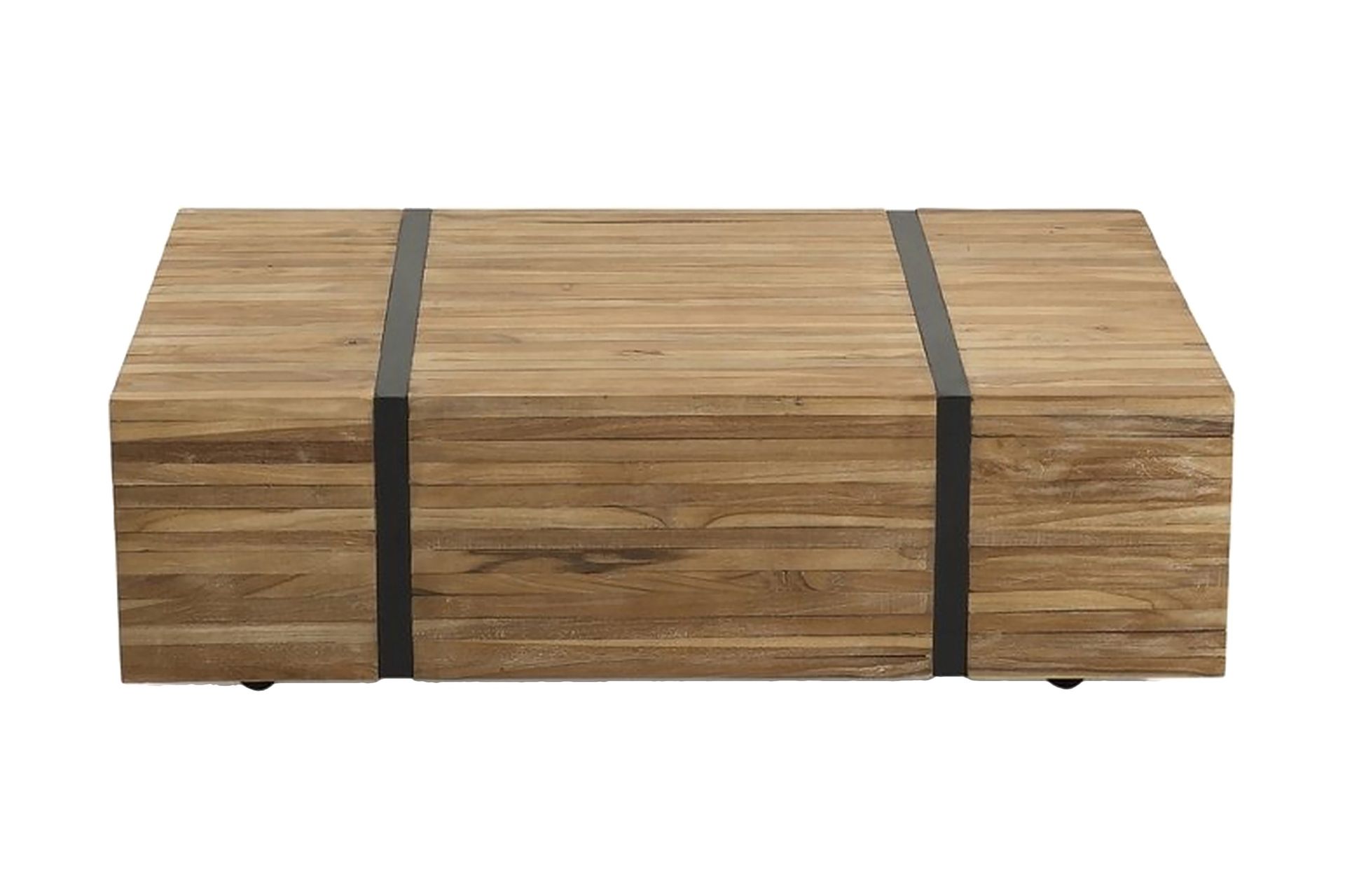 Sohvapöytä Amodo 110 cm pyörillä - Ruskea/Musta