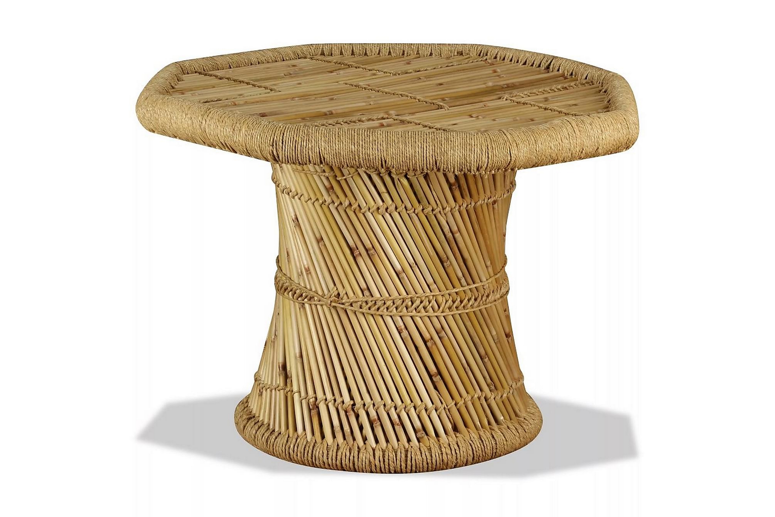 Sohvapöytä bambu kahdeksankulmio 60x60x45 cm - Ruskea