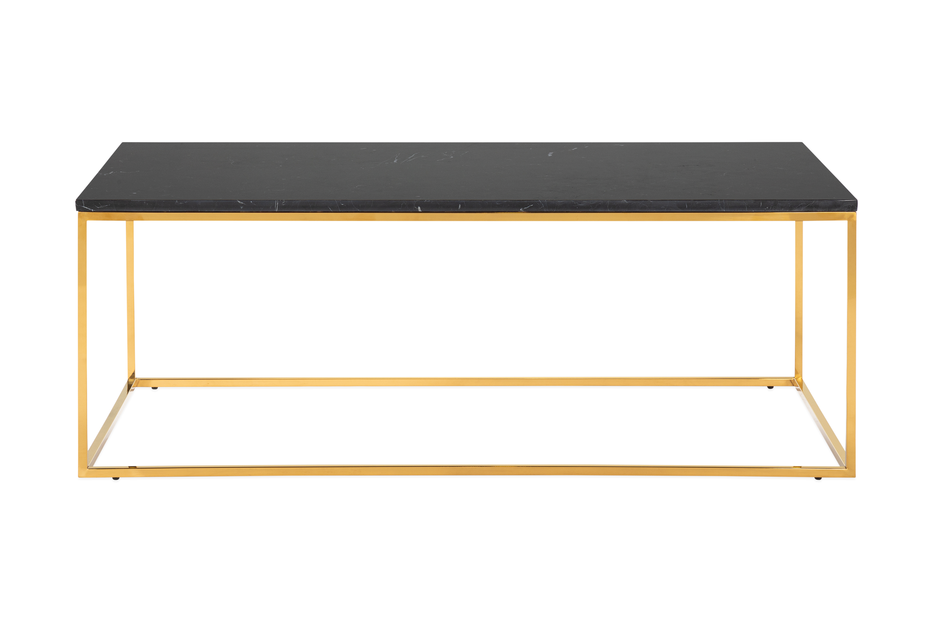Sohvapöytä Titania 120 cm Marmori - Musta/Messinki