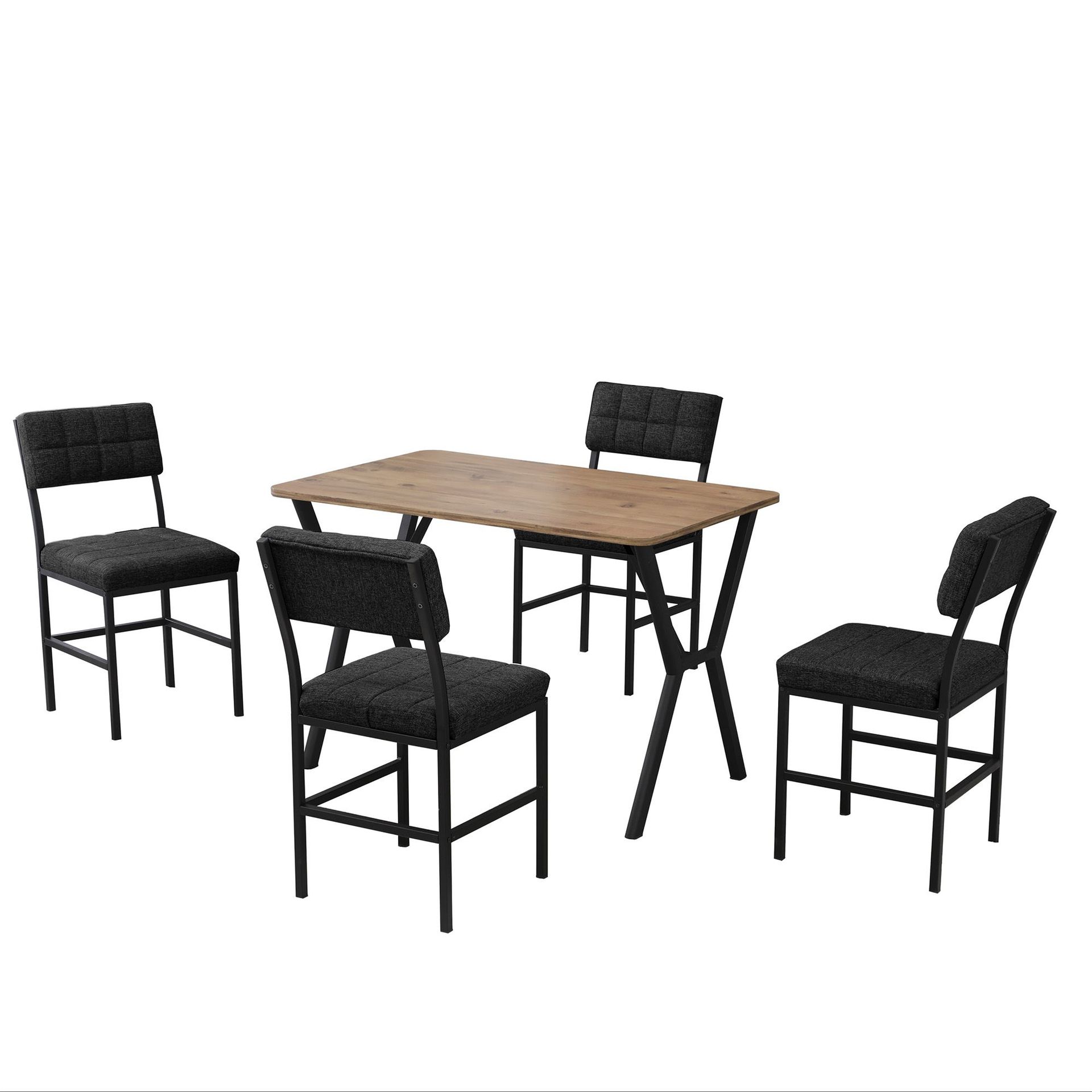 Stedum ruokailuryhmä pöytä 110 cm + 4 tuolia -