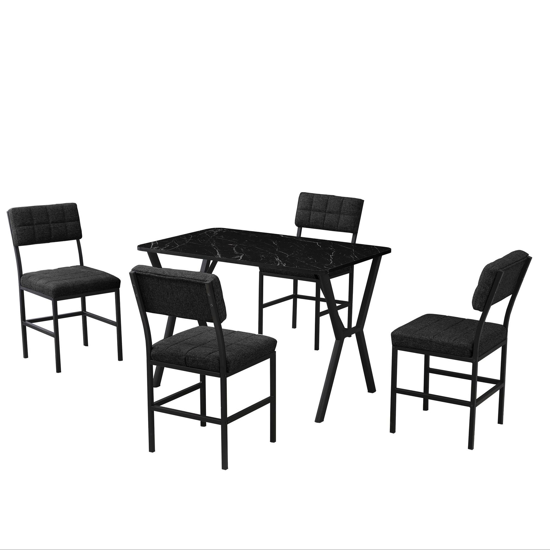 Stedum ruokailuryhmä pöytä 110 cm + 4 tuolia -