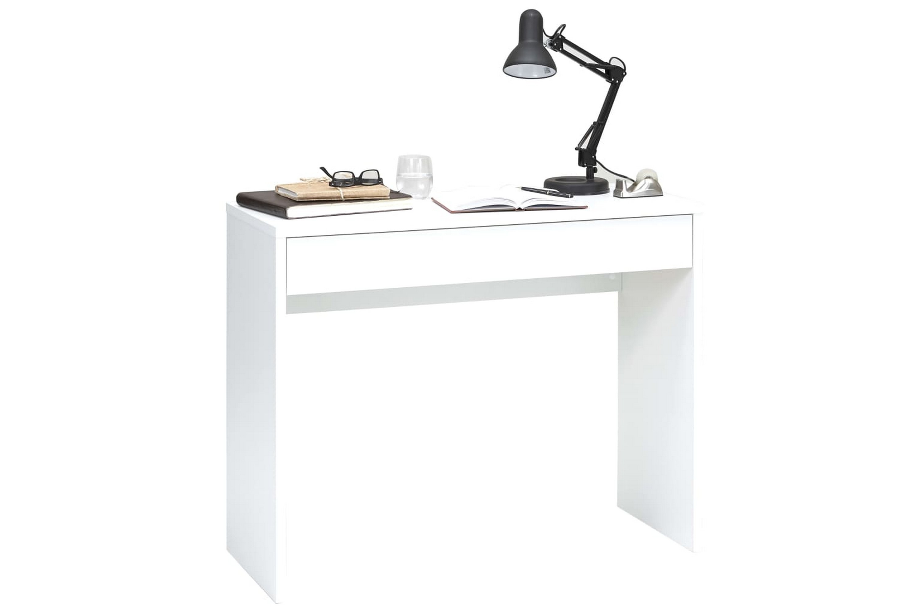 FMD FMD Työpöytä leveällä vetolaatikolla 100x40x80 cm valkoinen - Valkoinen
