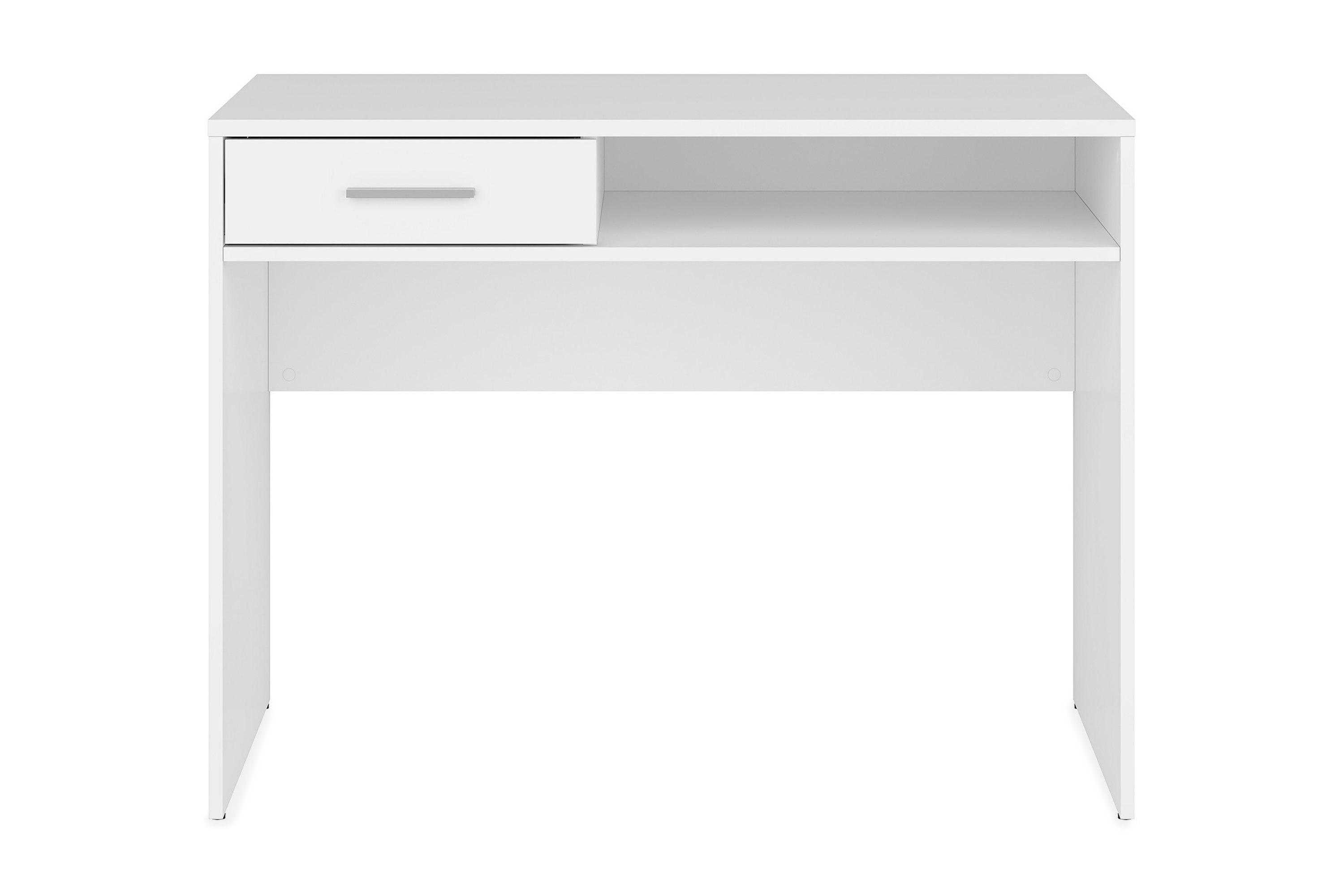 Tietokonepöytä Chiotto Plus 100 cm Säilytys Laatikko+Hylly - Valkoinen