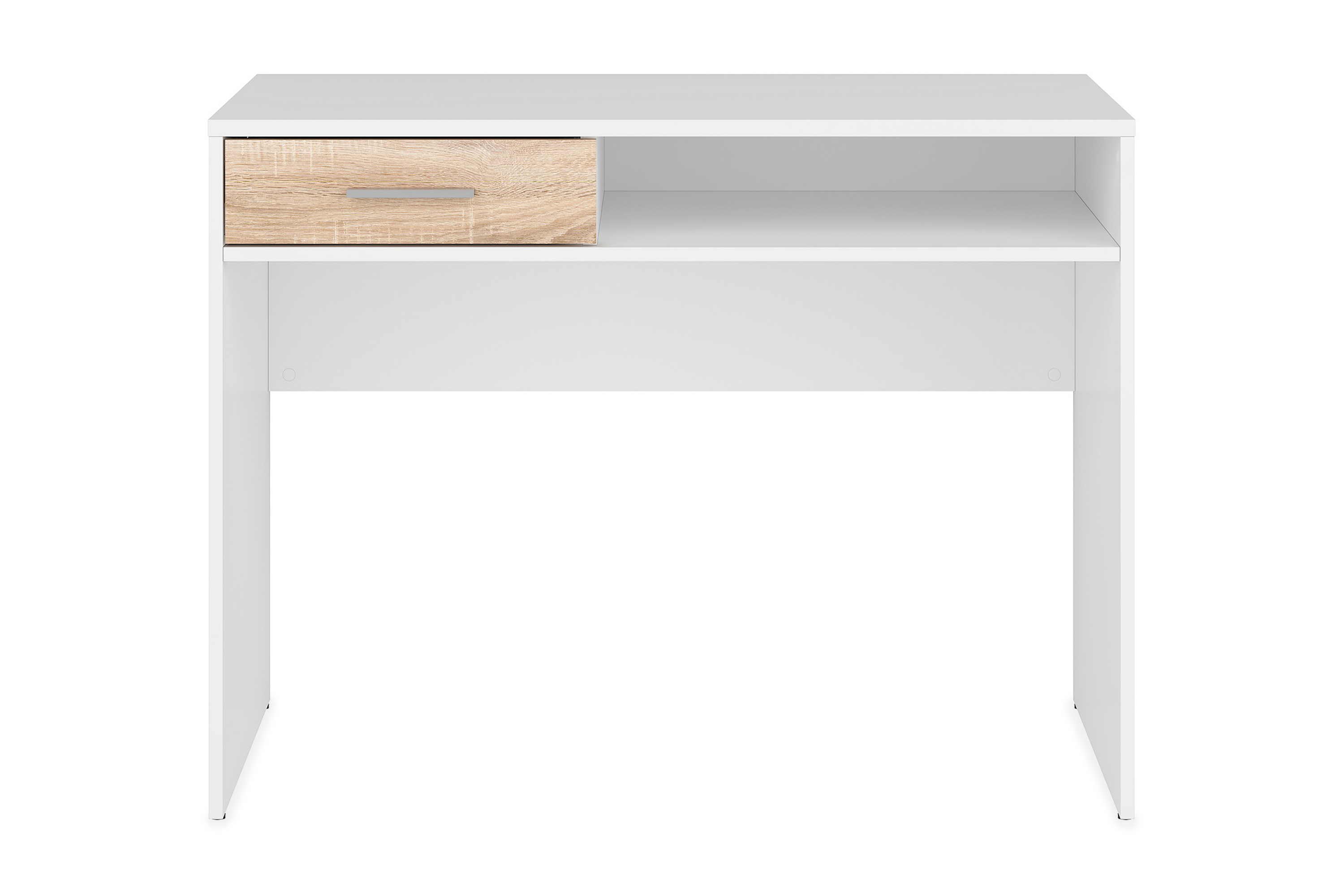 Tietokonepöytä Chiotto Plus 100 cm Säilytys Laatikko+Hylly - Valkoinen