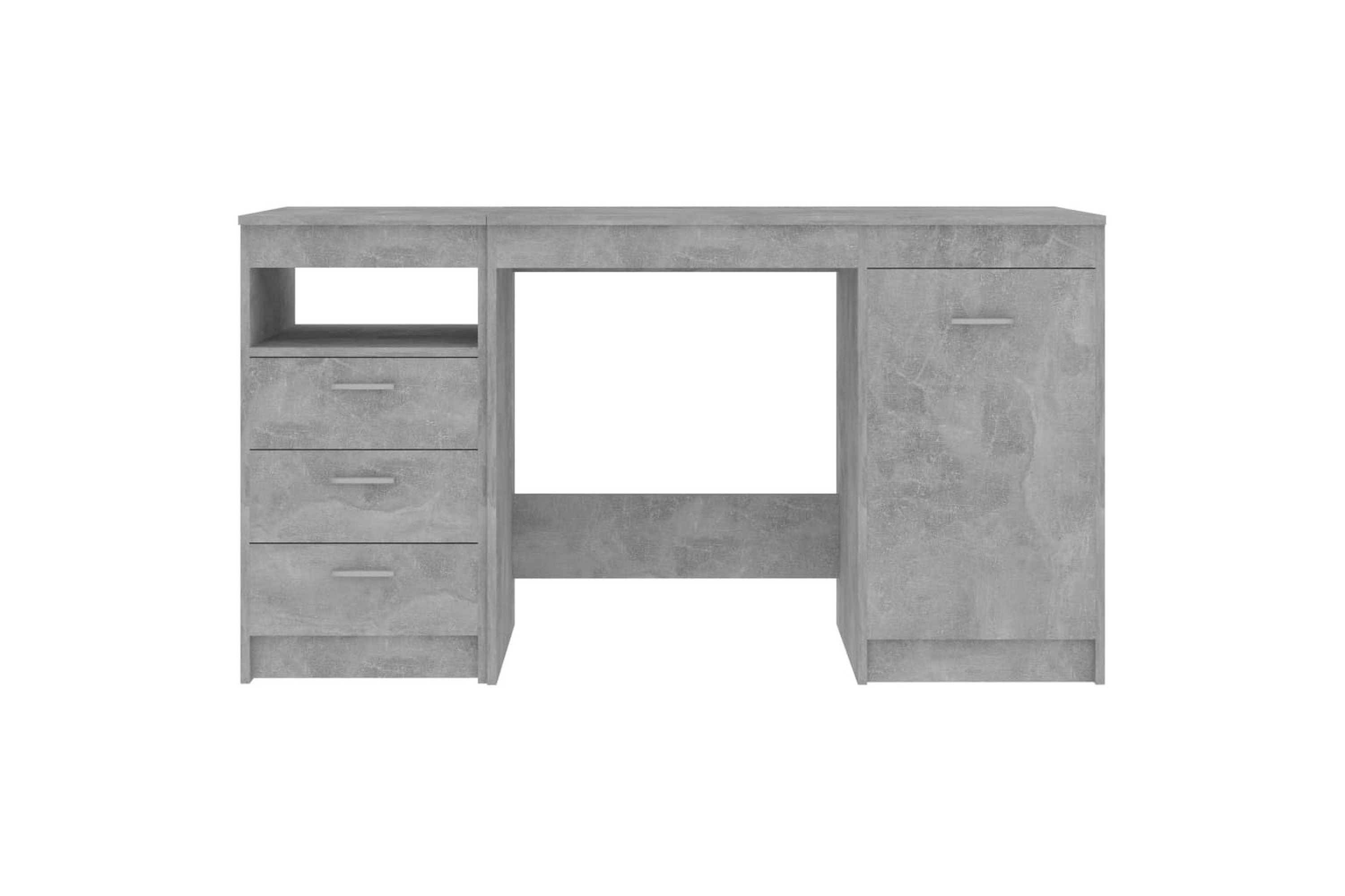Työpöytä betoninharmaa 140x50x76 cm lastulevy -