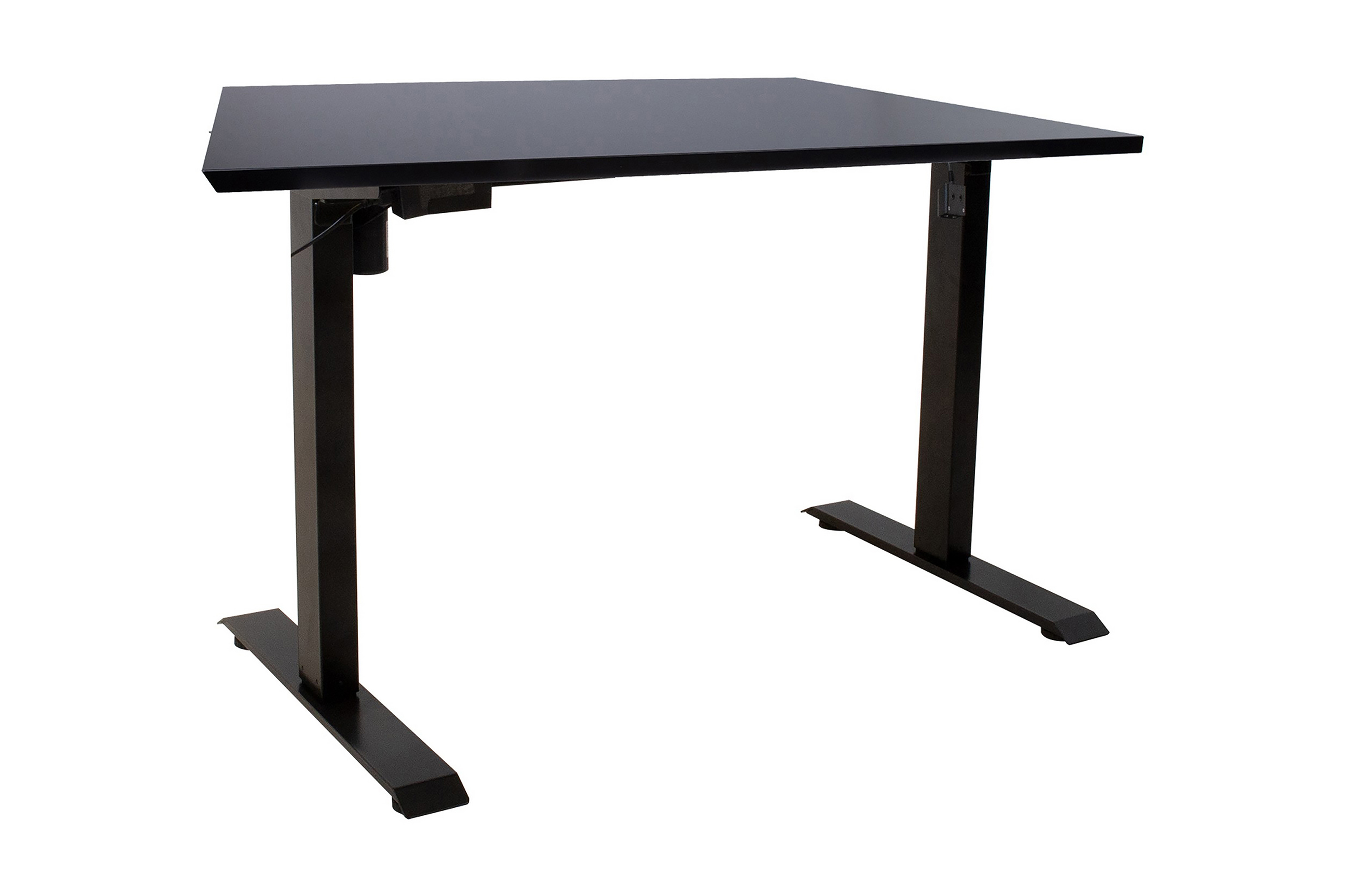 Työpöytä Ergo 140x80 cm Sähkösäädettävä Musta/Musta -
