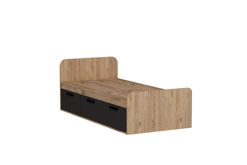 Akser Sängynrunko 91x194 cm, Ruskea