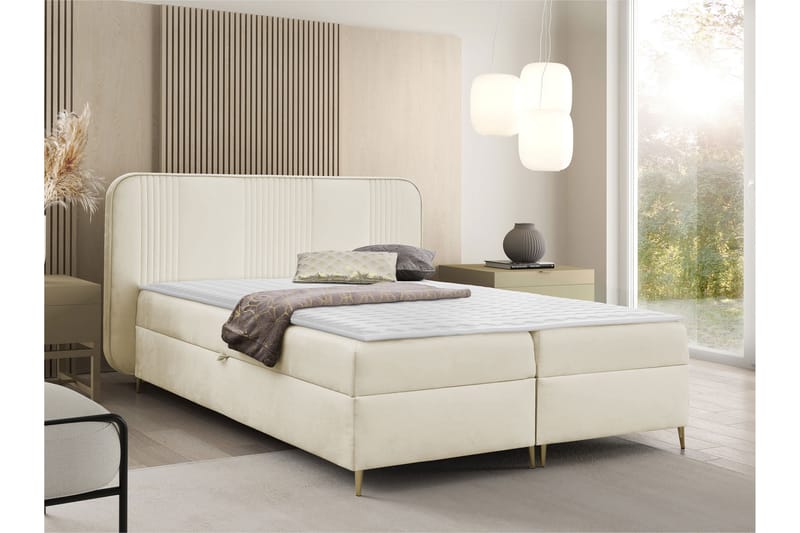 Alani Sänkypaketti Jenkkisänky 120x200 cm - Beige - Huonekalut - Sänky - Jenkkisängyt