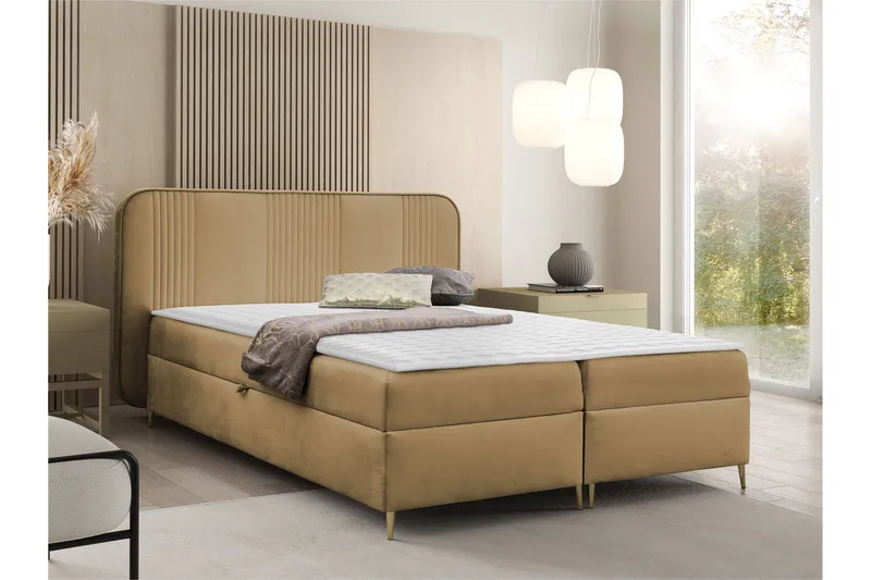 Alani Sänkypaketti Jenkkisänky 120x200 cm - Ruskea - Huonekalut - Sänky - Sängyt säilytystilalla