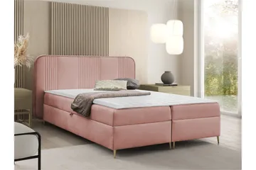 Alani Sänkypaketti Jenkkisänky 120x200 cm - Vaaleanpunainen - Huonekalut - Sänky - Sängyt säilytystilalla