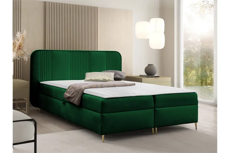 Alani Sänkypaketti Jenkkisänky 120x200 cm - Vihreä - Huonekalut - Sänky - Sängyt säilytystilalla