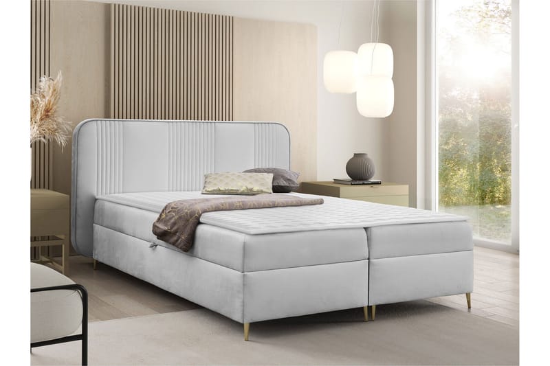 Alani Sänkypaketti Jenkkisänky 140x200 cm - Harmaa - Huonekalut - Sänky - Sängyt säilytystilalla