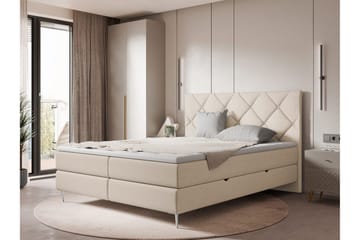 Alasia Sänkypaketti Jenkkisänky 160x200 cm - Beige - Huonekalut - Sänky - Sängyt säilytystilalla