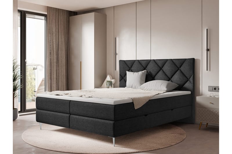 Alasia Sänkypaketti Jenkkisänky 160x200 cm - Musta - Huonekalut - Sänky - Jenkkisängyt