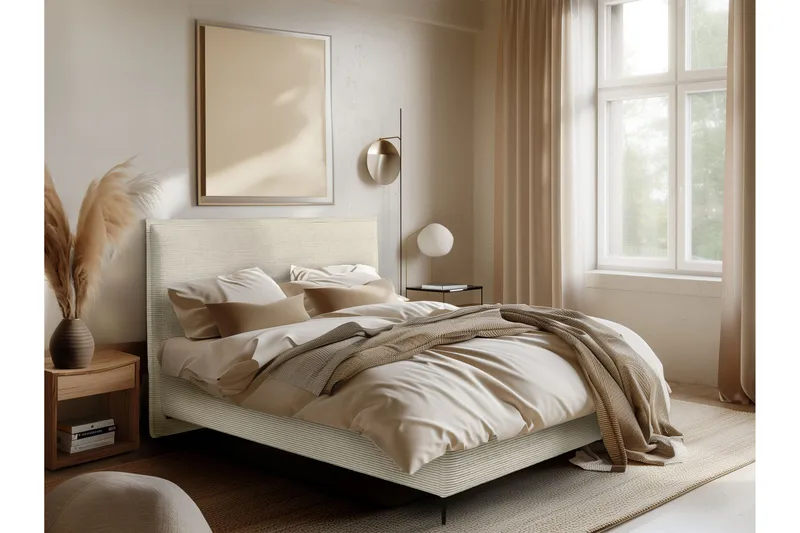 Alaudin Sängynrunko 140x200 cm - Beige - Huonekalut - Sänky - Sänkykehikot & sängynrungot