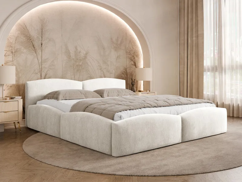 Aldrosen sängynrunko säilytystilalla 140x200 cm - beige - Huonekalut - Sänky - Sänkykehikot & sängynrungot