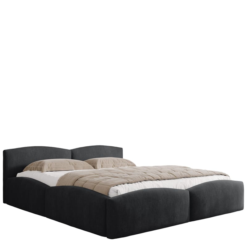 Aldrosen sängynrunko säilytystilalla 140x200 cm, musta