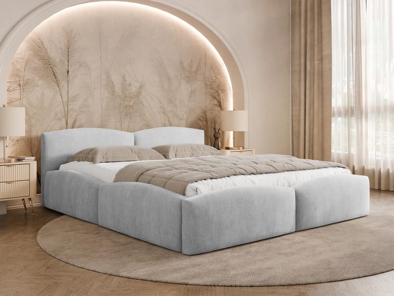 Aldrosen sängynrunko säilytystilalla 160x200 cm - harmaa - Huonekalut - Sänky - Sänkykehikot & sängynrungot