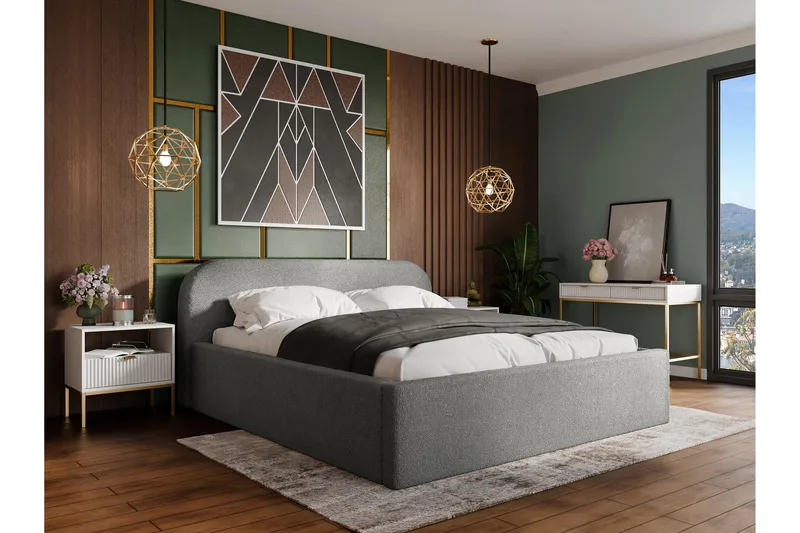 Alfiya Sängynrunko 140x200 cm - Harmaa - Huonekalut - Sänky - Sänkykehikot & sängynrungot