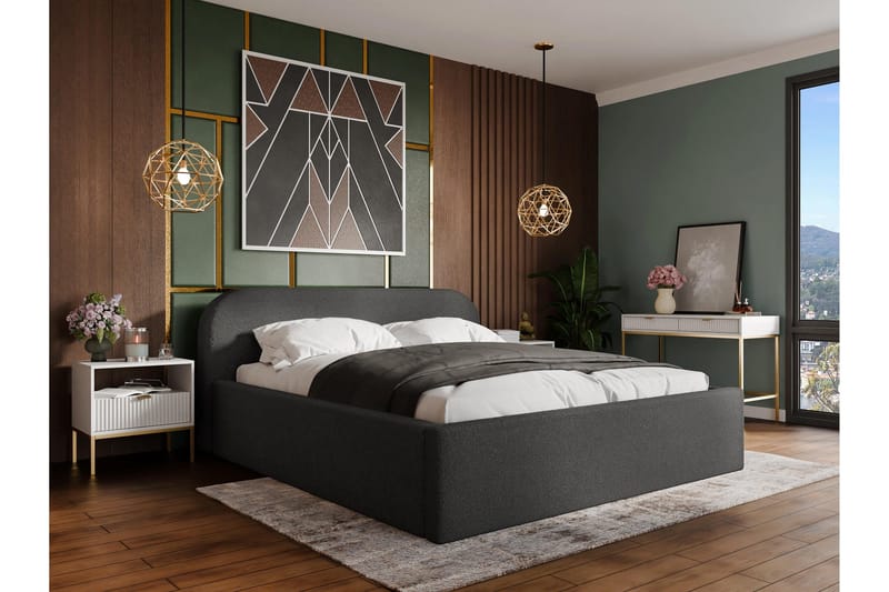 Alfiya Sängynrunko 180x200 cm - Musta - Huonekalut - Sänky - Sänkykehikot & sängynrungot
