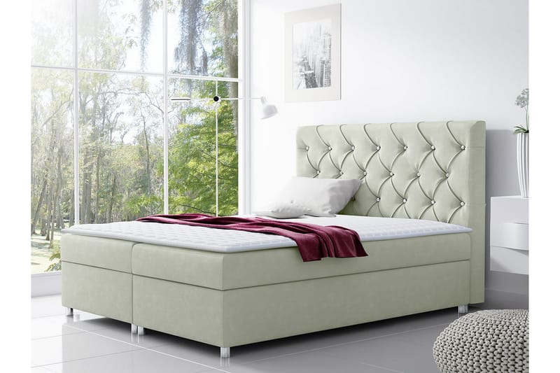 Alida Sänkypaketti Kontinentalsänky 140x200 cm - Vihreä - Huonekalut - Sänky - Sängyt säilytystilalla