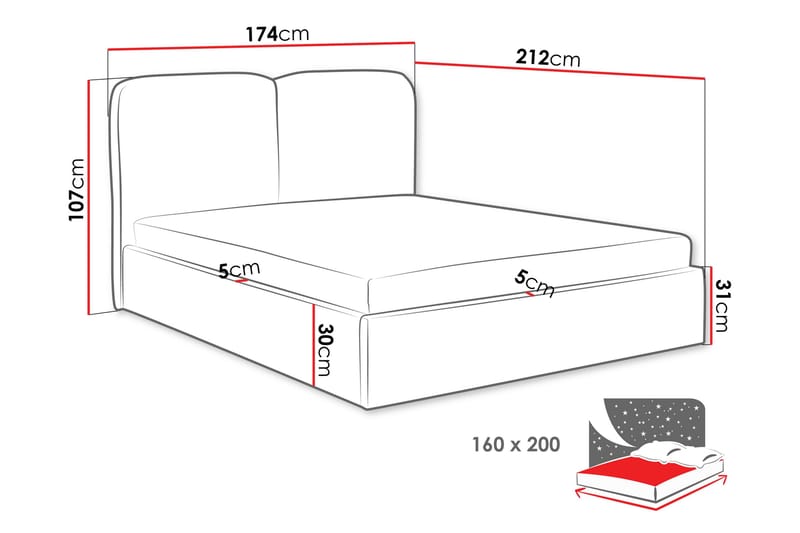 Arondel Säilytyssänky - Ruskea - Huonekalut - Sänky - Sänkykehikot & sängynrungot