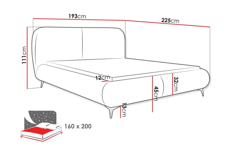Arondel Säilytyssänky - Vaaleanpunainen - Huonekalut - Sänky - Sänkykehikot & sängynrungot