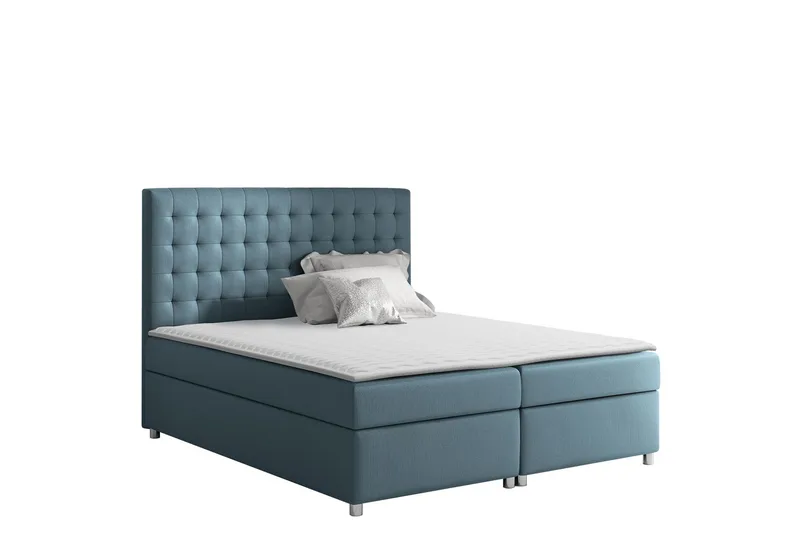 Asti sängpaketti kontinentalsänky 160x200 cm - Sininen - Huonekalut - Sänky - Sängyt säilytystilalla