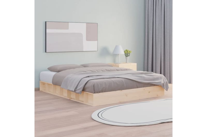 beBasic Sängynrunko 120x200 cm täysi puu - Ruskea - Huonekalut - Sänky - Sänkykehikot & sängynrungot