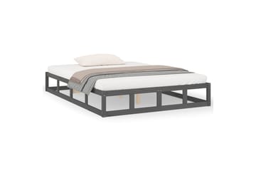 beBasic Sängynrunko harmaa 150x200 cm 5FT King Size täysi puu - Harmaa - Huonekalut - Sänky - Sänkykehikot & sängynrungot