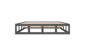 beBasic Sängynrunko harmaa 150x200 cm 5FT King Size täysi puu - Harmaa - Huonekalut - Sänky - Sänkykehikot & sängynrungot