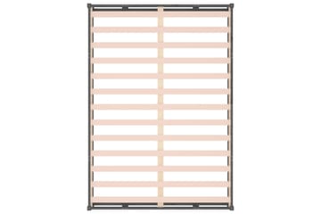 beBasic Sängynrunko harmaa 150x200 cm 5FT King Size täysi puu - Harmaa - Huonekalut - Sänky - Sänkykehikot & sängynrungot