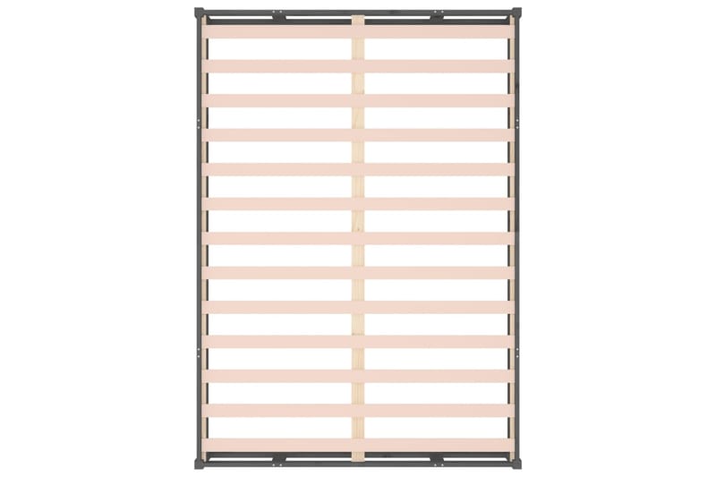beBasic Sängynrunko harmaa 150x200 cm 5FT King Size täysi puu - Harmaa - Huonekalut - Sänky - Sänkykehikot & sängynrungot