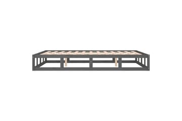beBasic Sängynrunko harmaa 150x200 cm 5FT King Size täysi puu - Harmaa - Huonekalut - Sänky - Sänkykehikot & sängynrungot