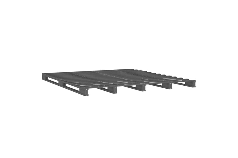 beBasic Sängynrunko harmaa 200x200 cm täysi mänty - Harmaa - Huonekalut - Sänky - Sänkykehikot & sängynrungot