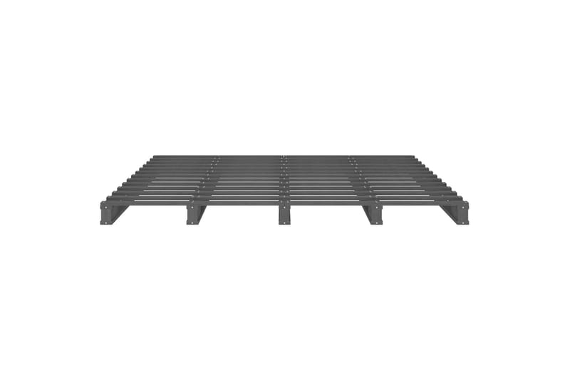 beBasic Sängynrunko harmaa 200x200 cm täysi mänty - Harmaa - Huonekalut - Sänky - Sänkykehikot & sängynrungot