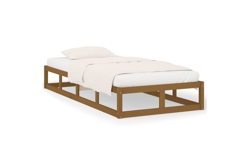 beBasic Sängynrunko hunajanruskea 100x200 cm täysi puu - Ruskea - Huonekalut - Sänky - Sänkykehikot & sängynrungot