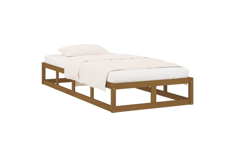 beBasic Sängynrunko hunajanruskea 100x200 cm täysi puu - Ruskea - Huonekalut - Sänky - Sänkykehikot & sängynrungot