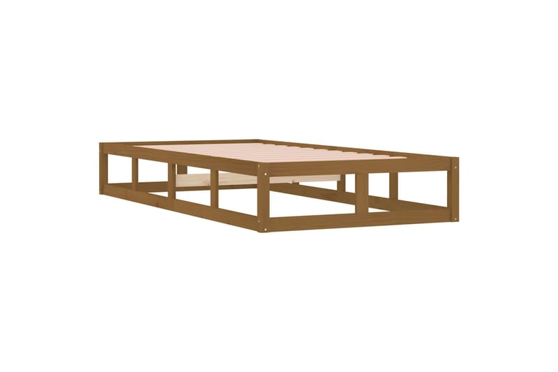beBasic Sängynrunko hunajanruskea 100x200 cm täysi puu - Ruskea - Huonekalut - Sänky - Sänkykehikot & sängynrungot
