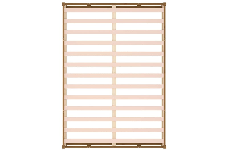 beBasic Sängynrunko hunajanruskea 150x200 cm 5FT King Size täysi puu - Ruskea - Huonekalut - Sänky - Sänkykehikot & sängynrungot
